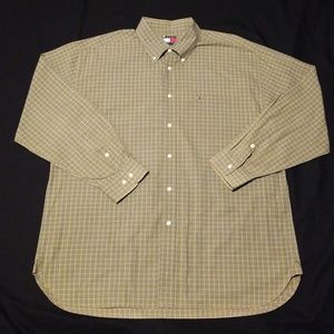 Tommy Hilfiger mens casual shirt plaid xl